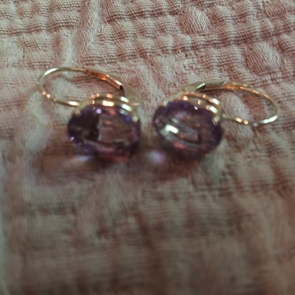 14 k amethyst earrings